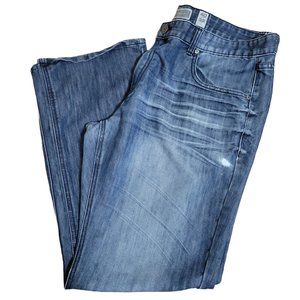 INC 40x32 Copenhagen Modern Boot Cut Distressed Denim Jeans